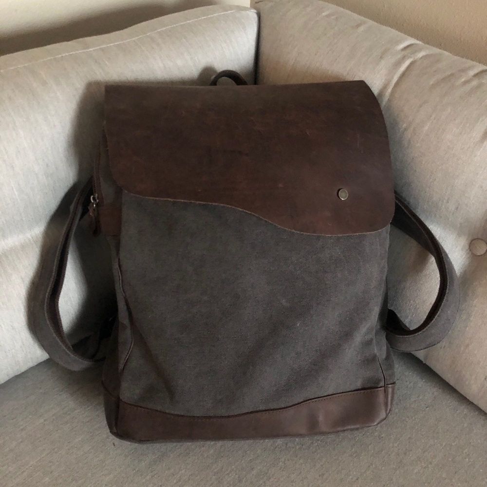 Leather & Denim backpack